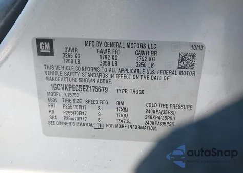 2014 Chevrolet Silverado 1500 Work Truck 1Wt z USA, uszkodzony, nr VIN 1GCVKPEC5EZ175679